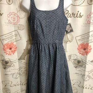 (🛍️ 2 for 8.00) Gap Denim Dress With Polka Dots